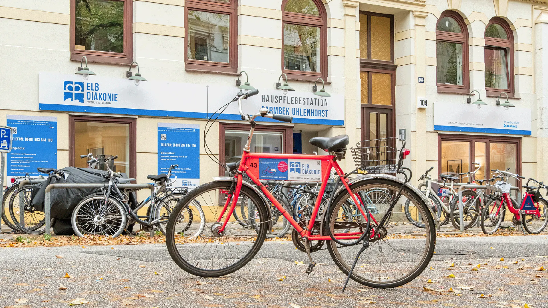 Ein typisches Fahrrad der Hauspflegestation